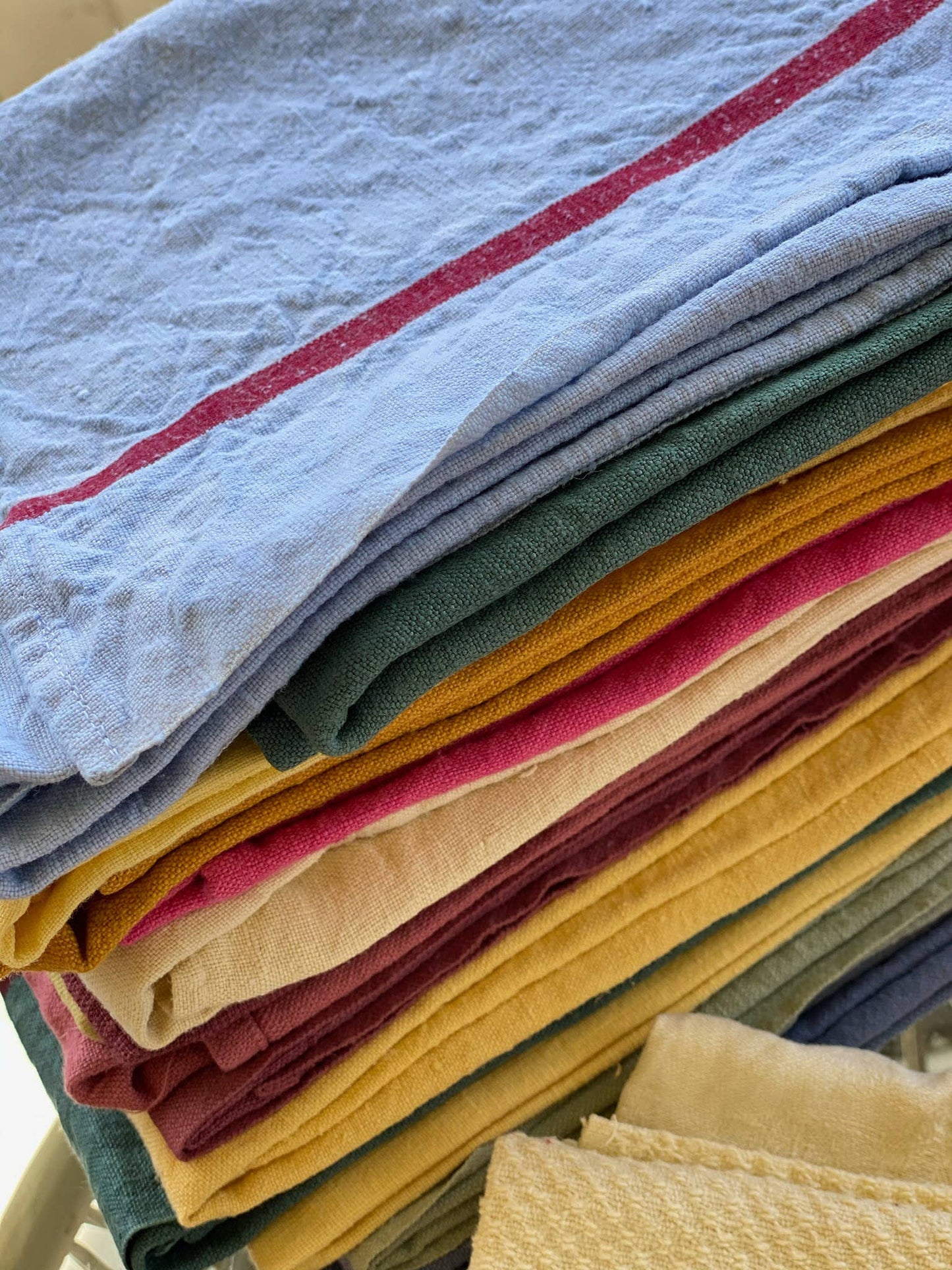 Vintage French Tea Towel - Ballerina Pink