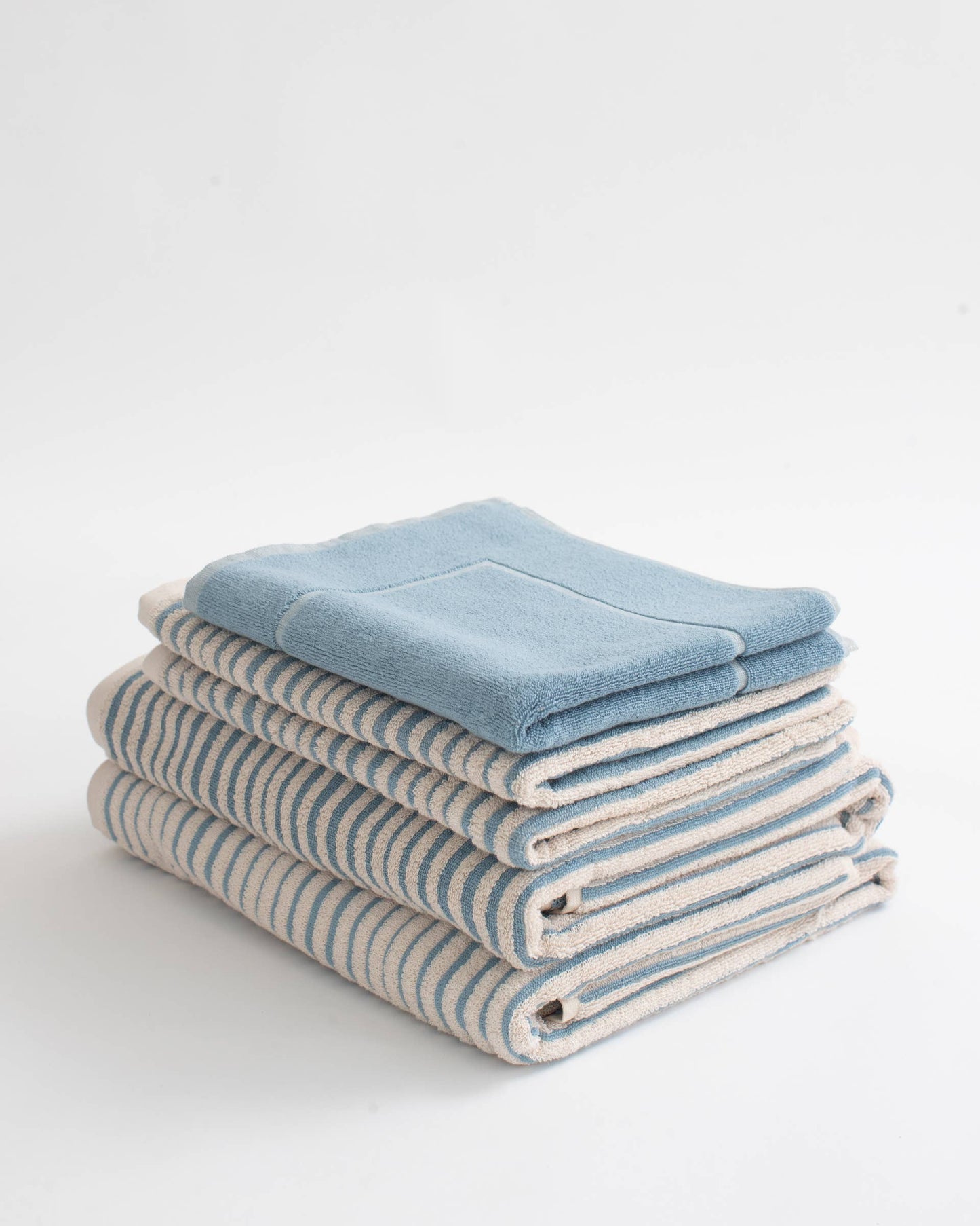 Salento Stripe Bath Sheet - Blue Haze