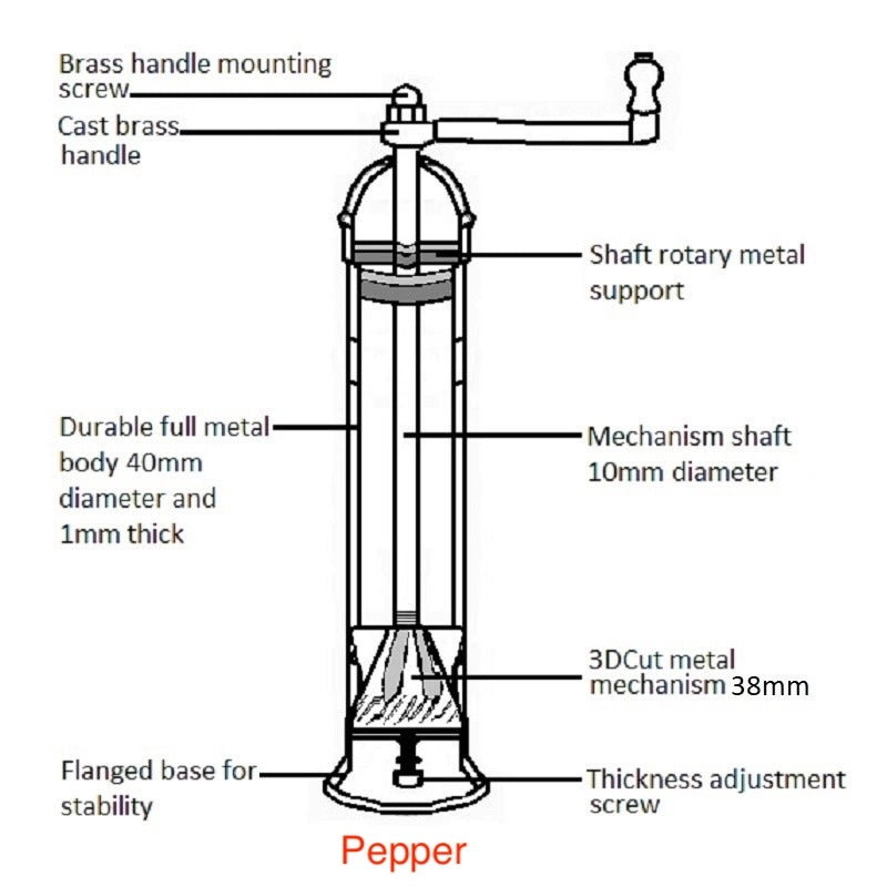 Brass Pepper Mill 104