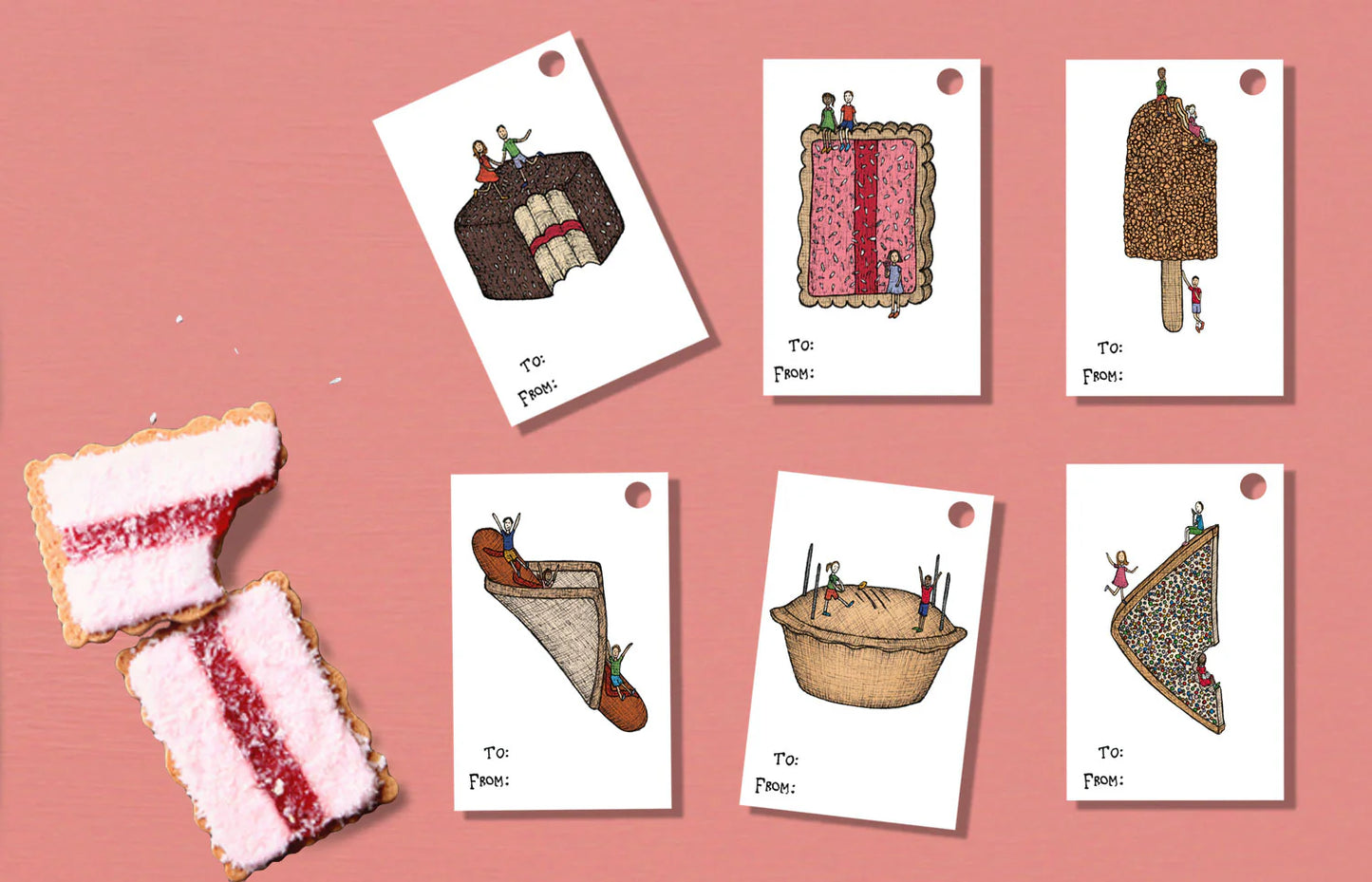 Aussie Food Gift Tags - Assorted Pack Of 6