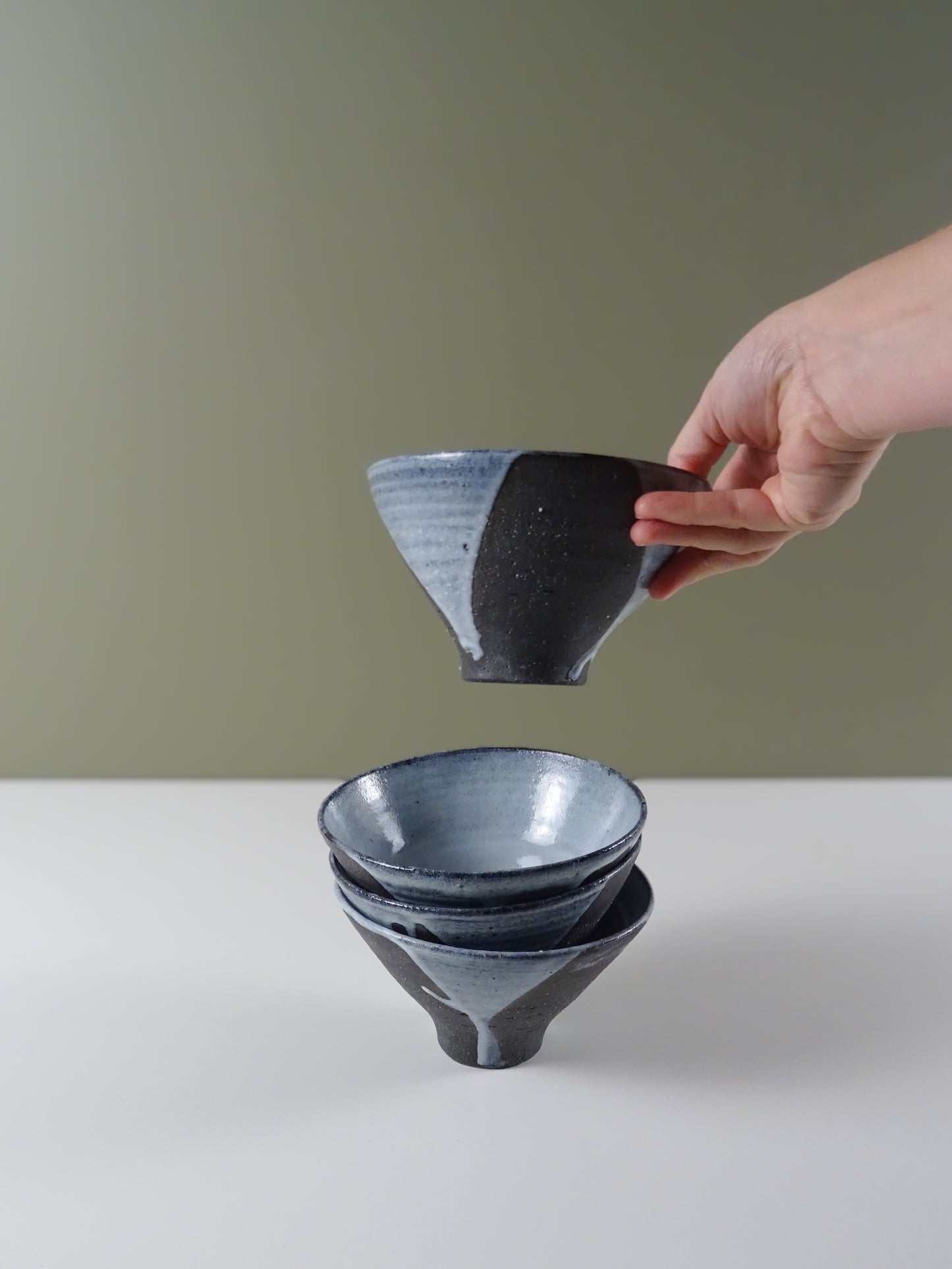Handmade Ceramic Bowl - Black & White