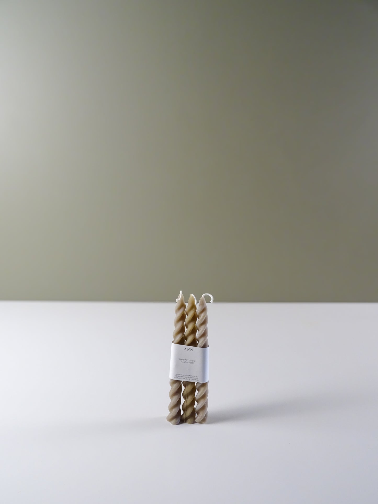 Spiral 100% Australian Beeswax Hand Poured Candles - Ocean