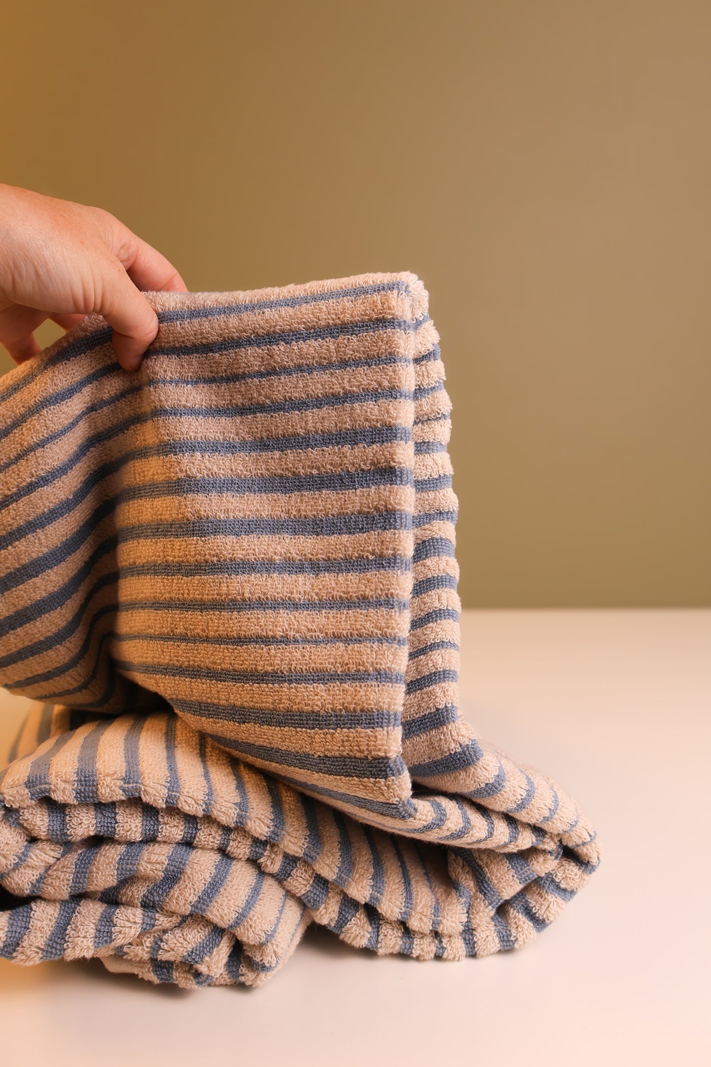 Salento Stripe Bath Sheet - Blue Haze