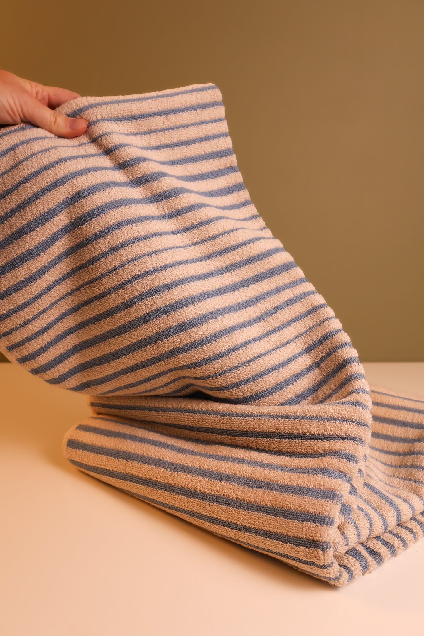 Salento Stripe Bath Sheet - Blue Haze