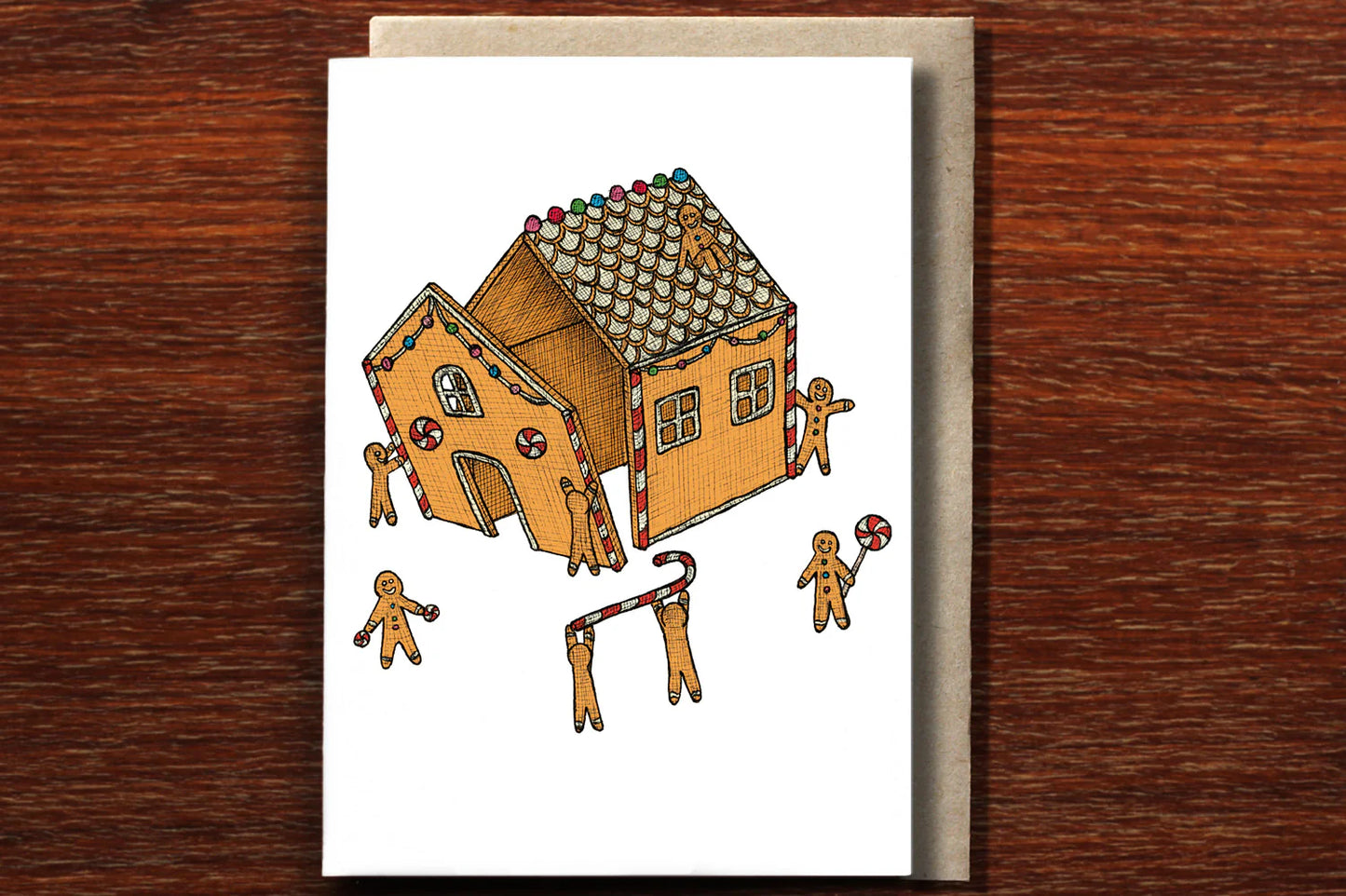 Gingerbread House Christmas Greeting Card