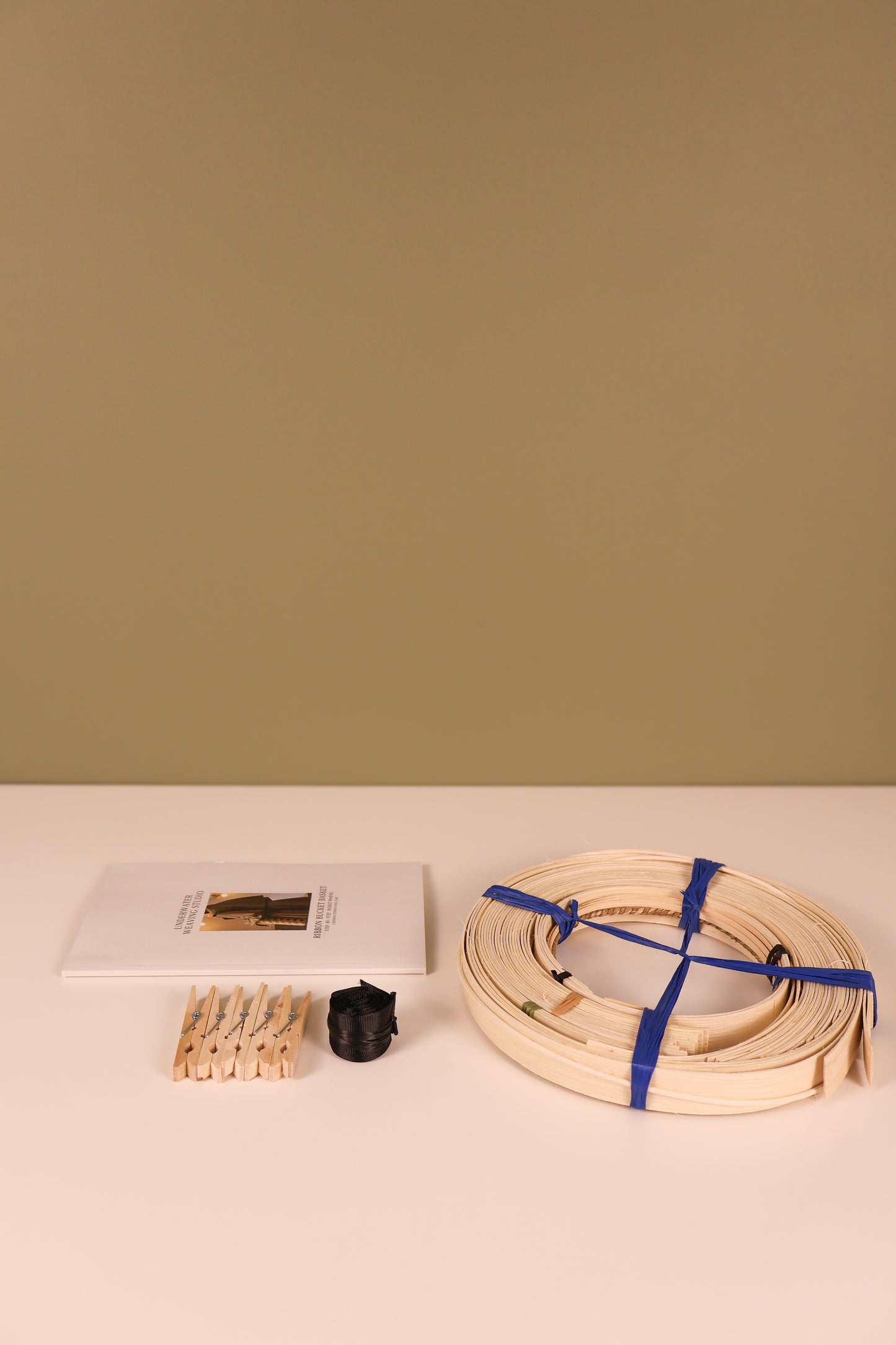 Beginner Basket Weaving Kit: The Ribbon Bucket Basket