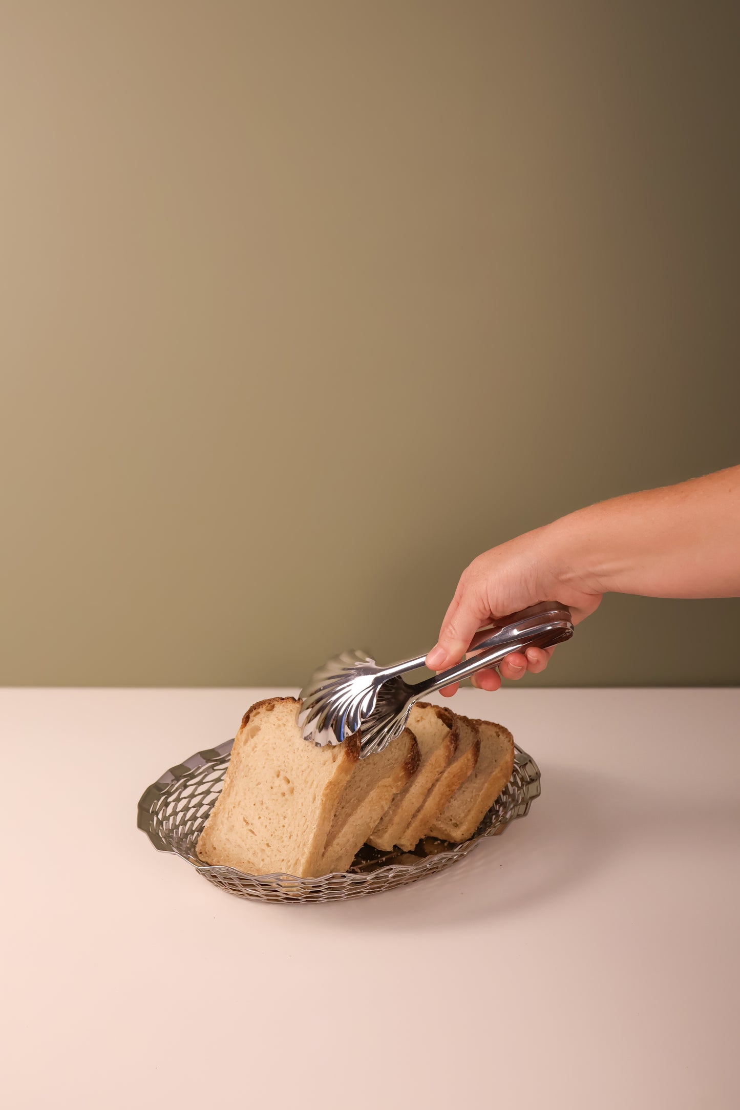 Oval Bread Basket - Stainless Steel