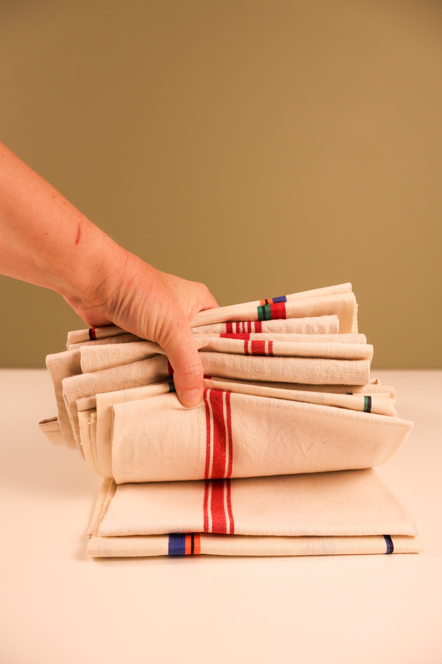 Vintage Tea Towel - Ivory