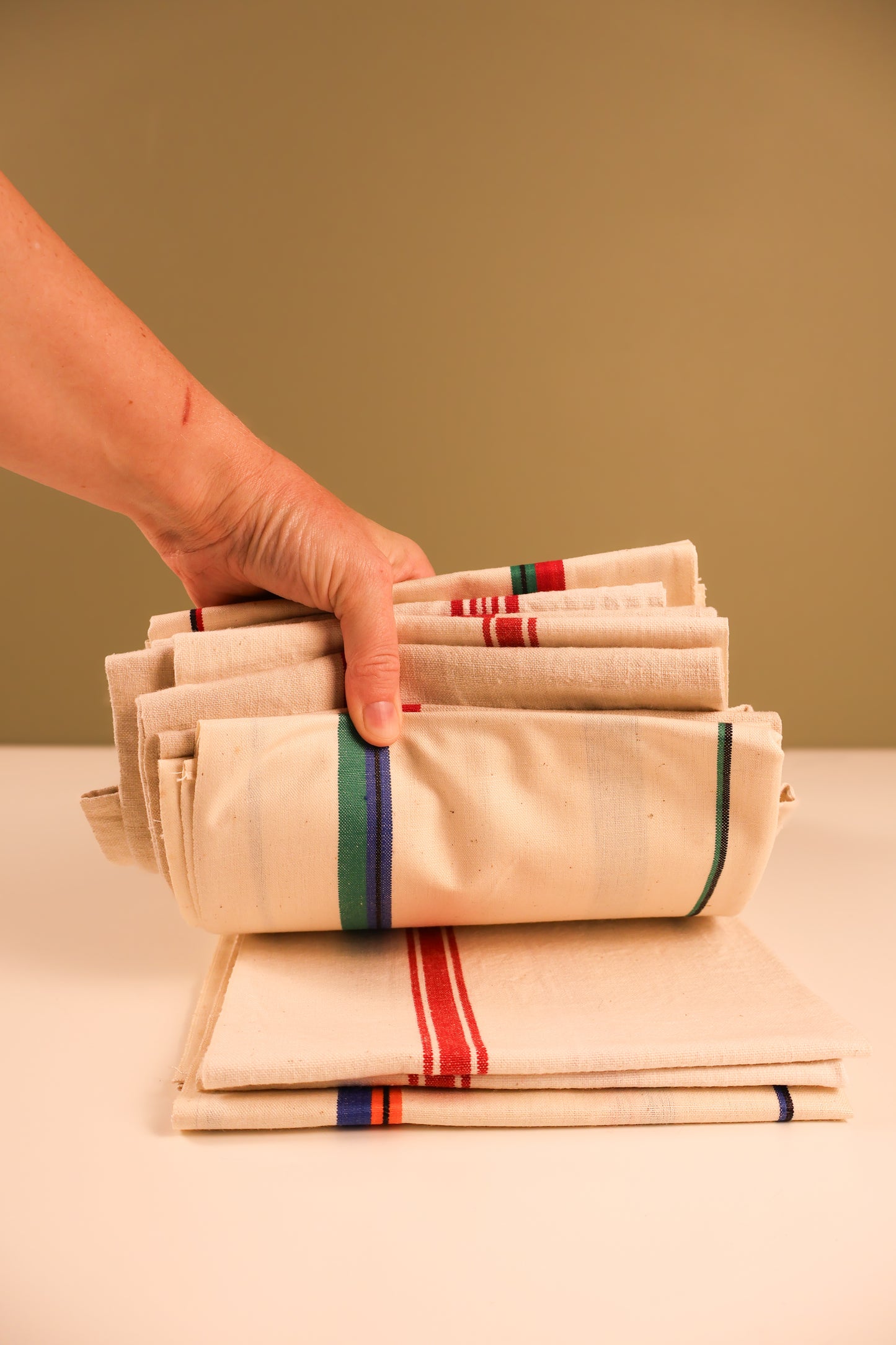 Vintage Tea Towel - Ivory