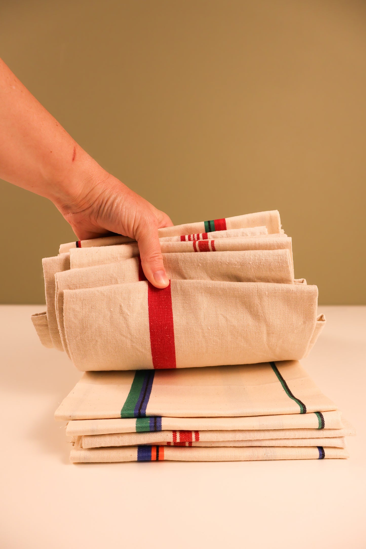 Vintage Tea Towel - Ivory