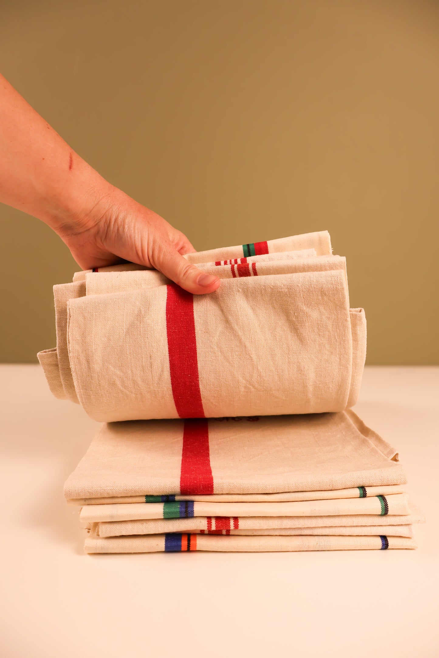 Vintage Tea Towel - Ivory
