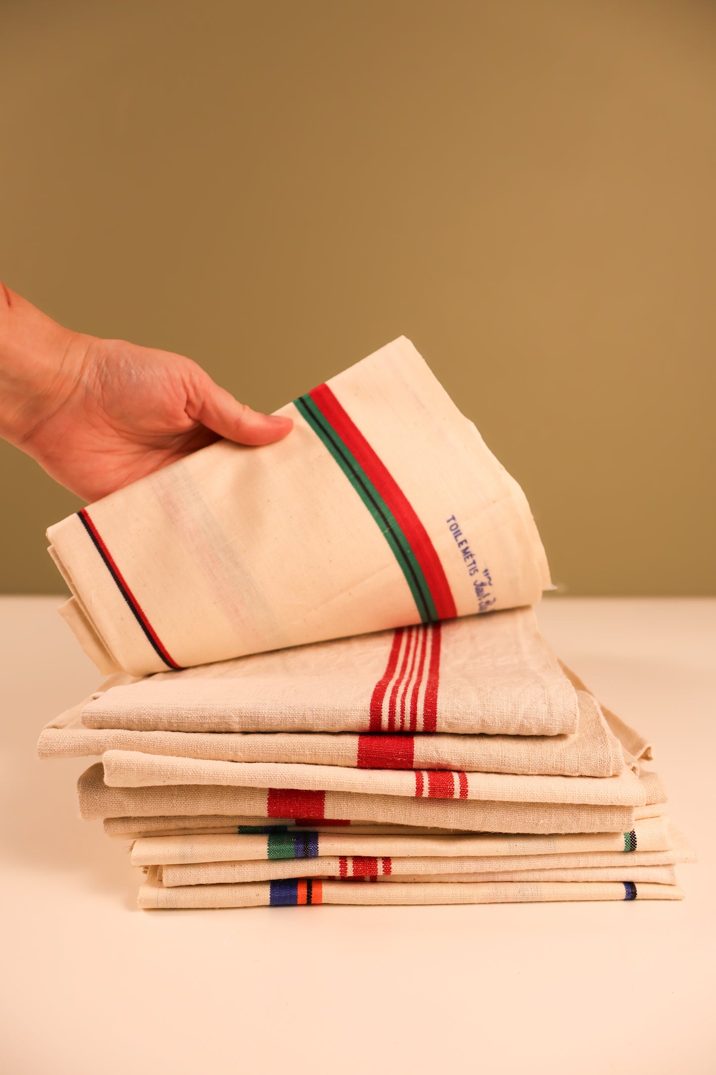 Vintage Tea Towel - Ivory