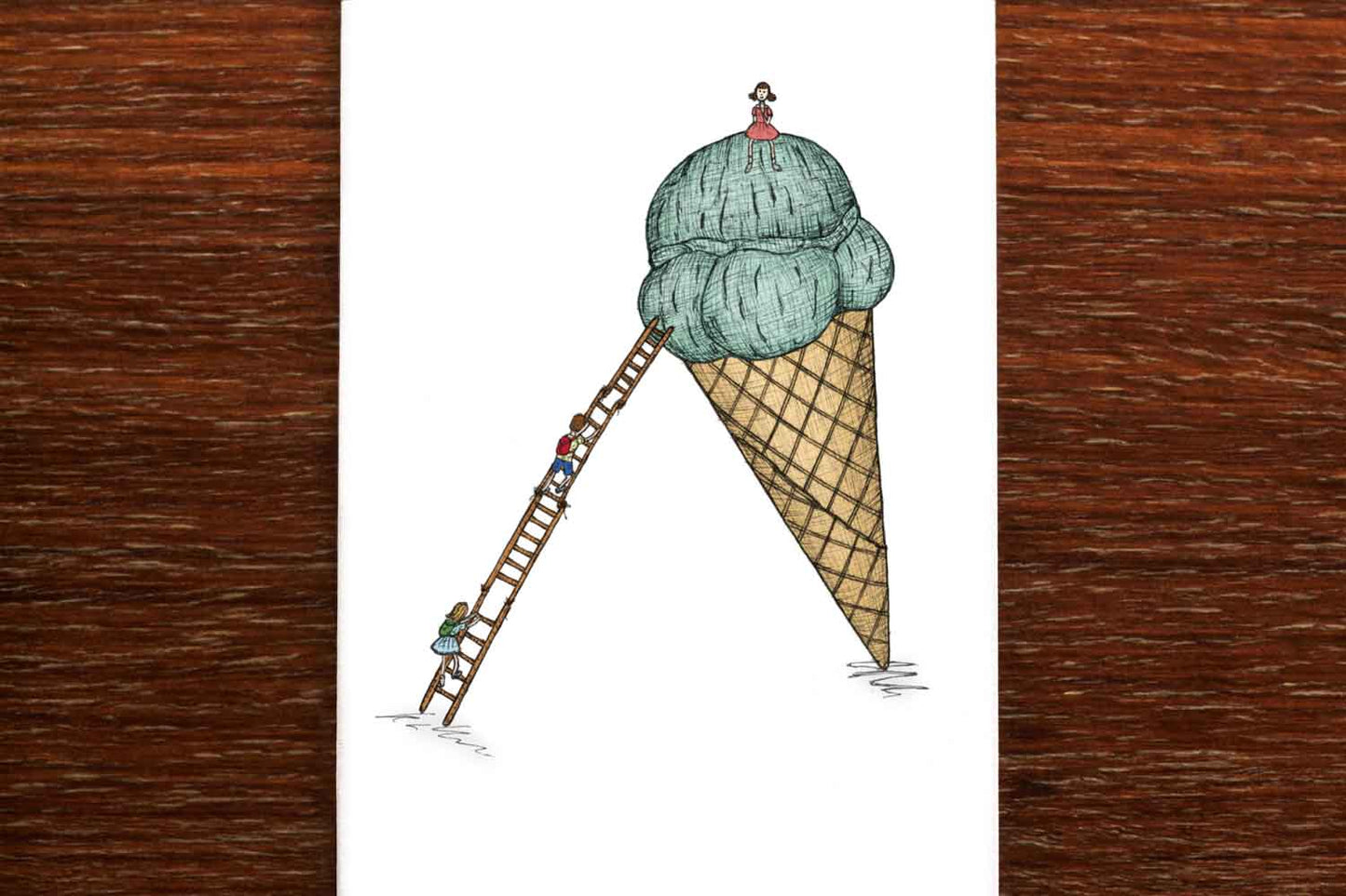 Ice Cream With a View Greeting Card