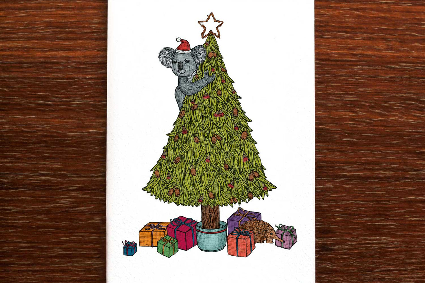 Koala Christmas Tree Greeting Card