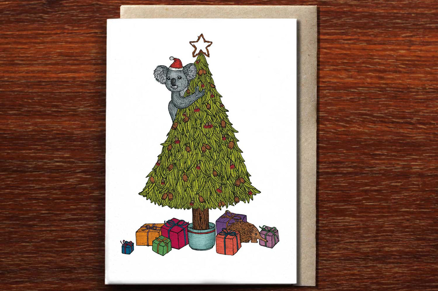 Koala Christmas Tree Greeting Card