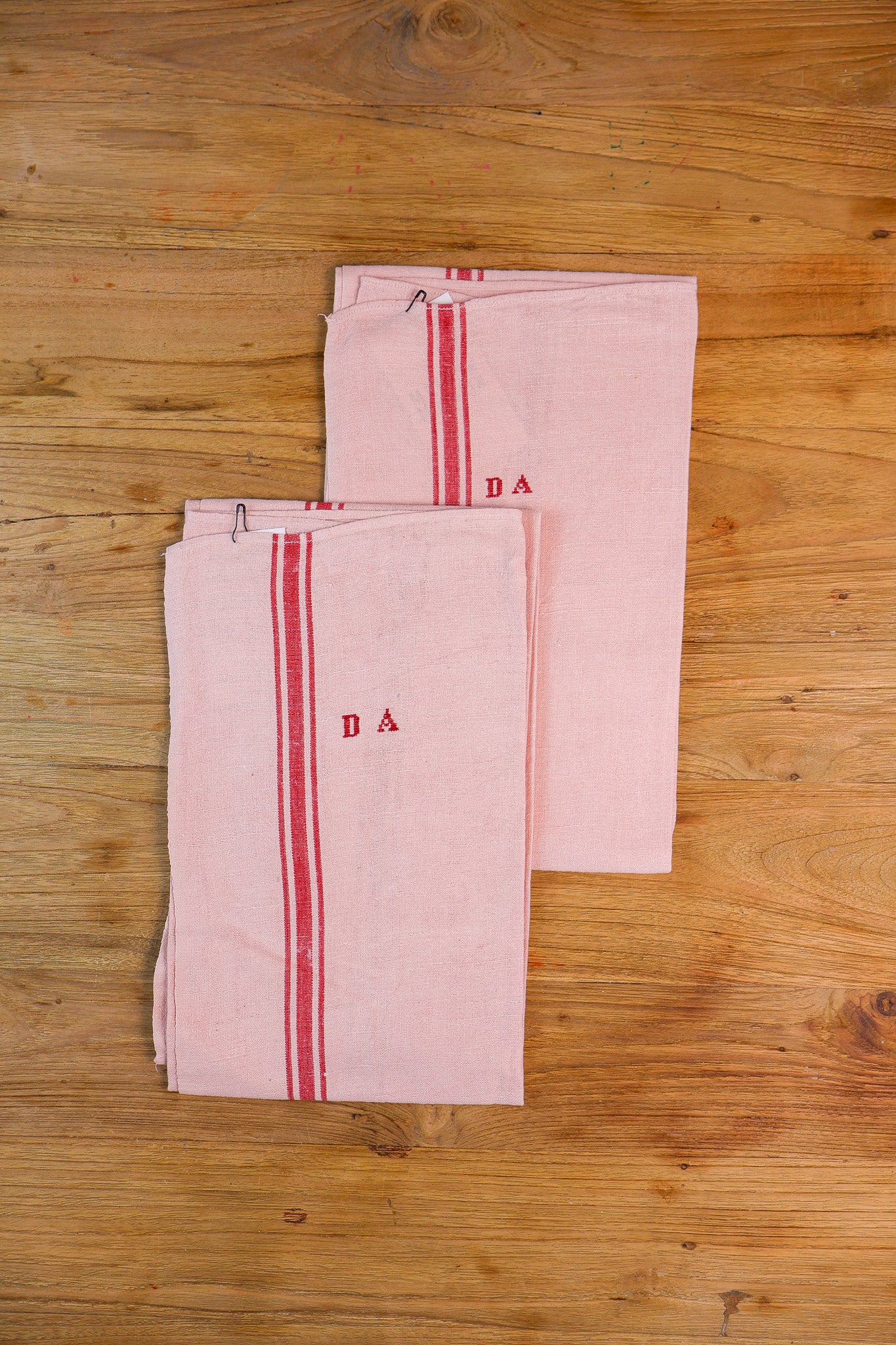 Vintage French Tea Towel - Ballerina Pink