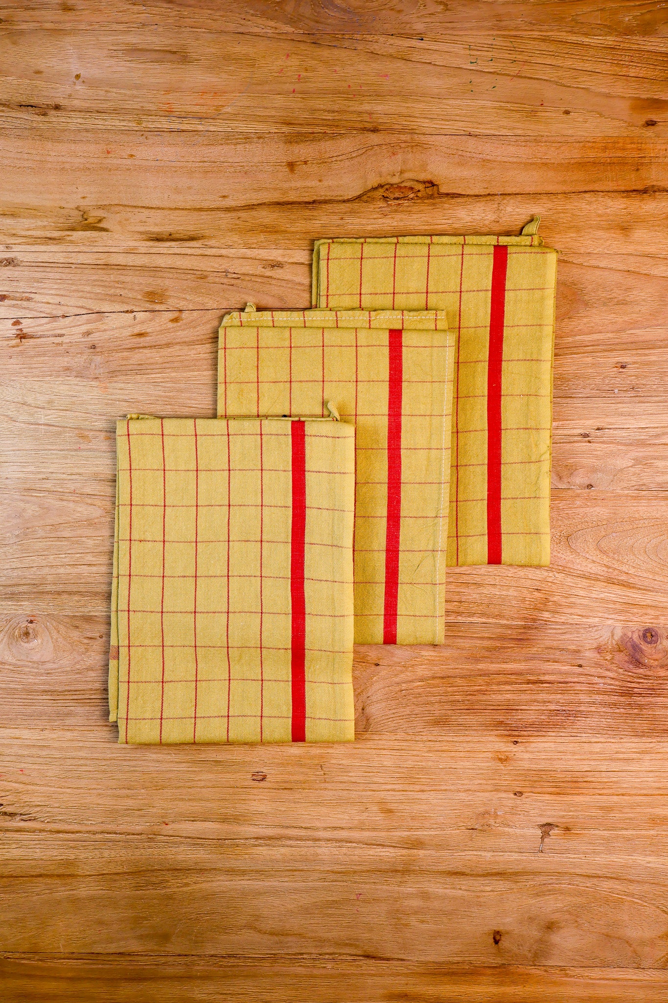 Vintage French Tea Towel - Chartreuse