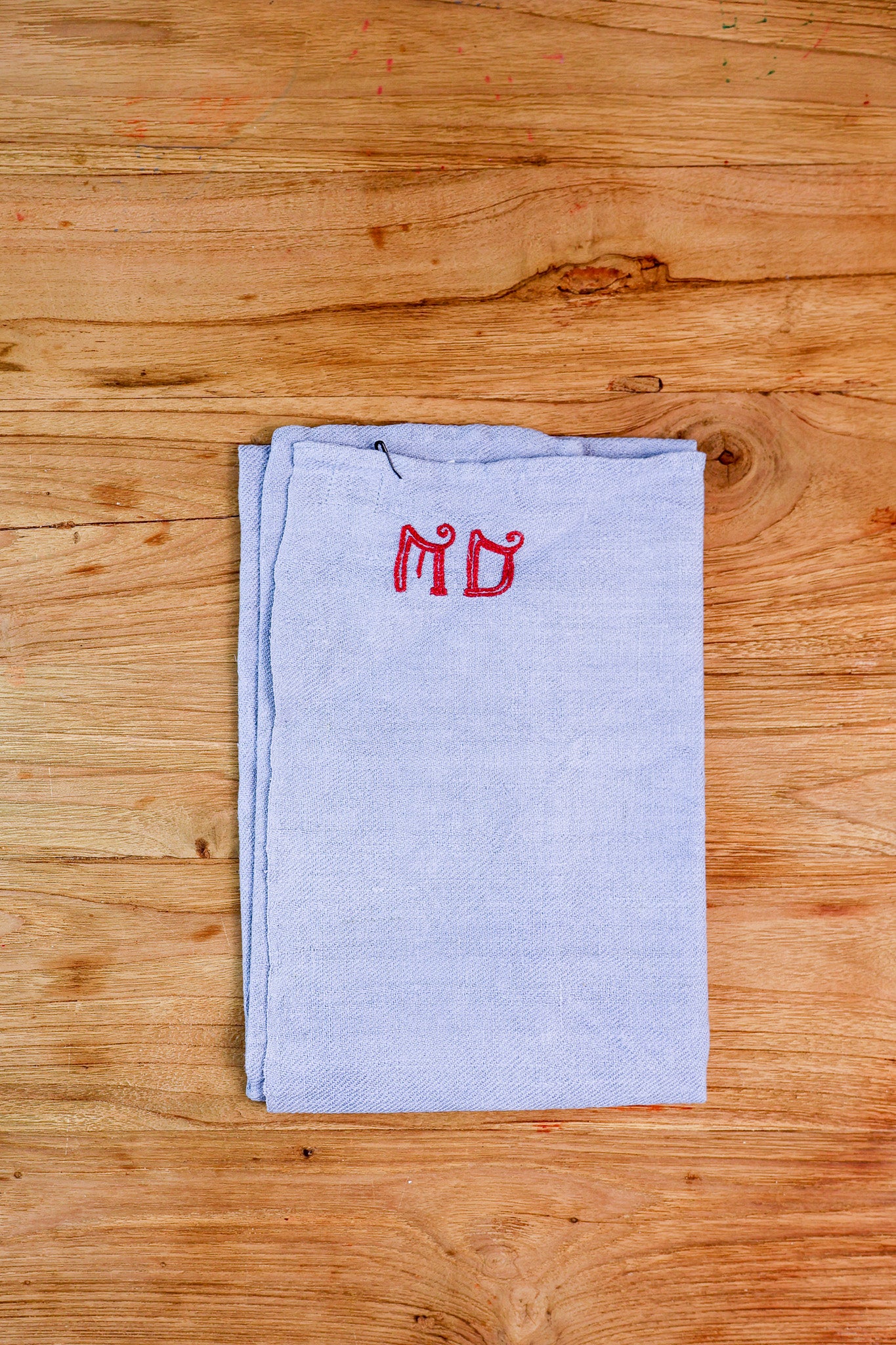 Vintage French Tea Towel - Jean Blue