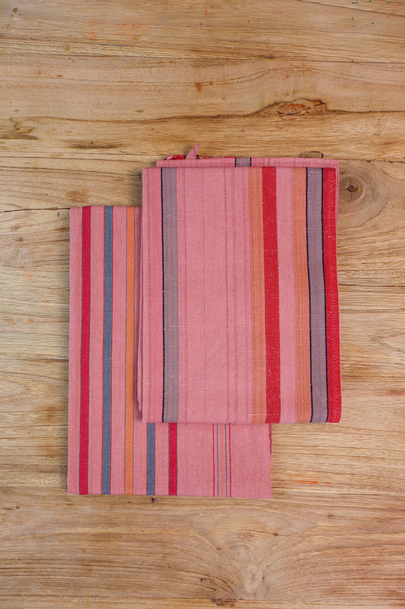Vintage French Tea Towel - Terracotta