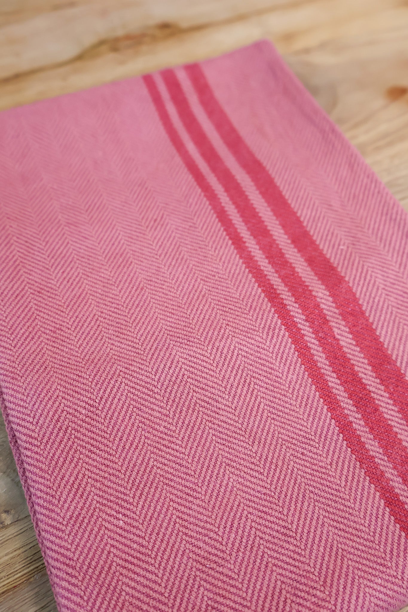 Vintage French Tea Towel - Terracotta