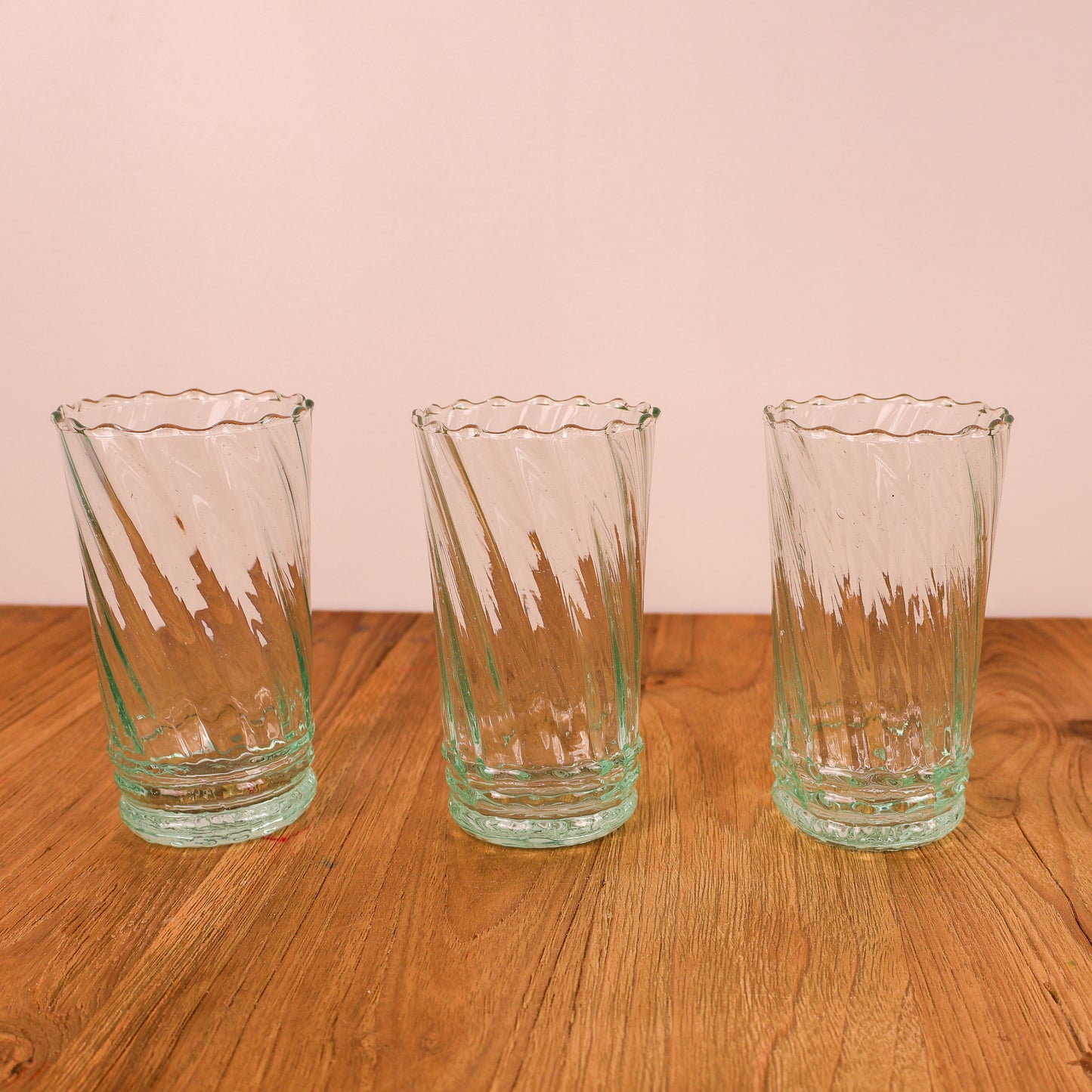 Moroccan Handmade Ripple Glass – Tall
