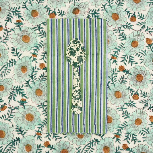 Suzette Lila Evergreen upcycled cotton napkins, set of 4 – view 2