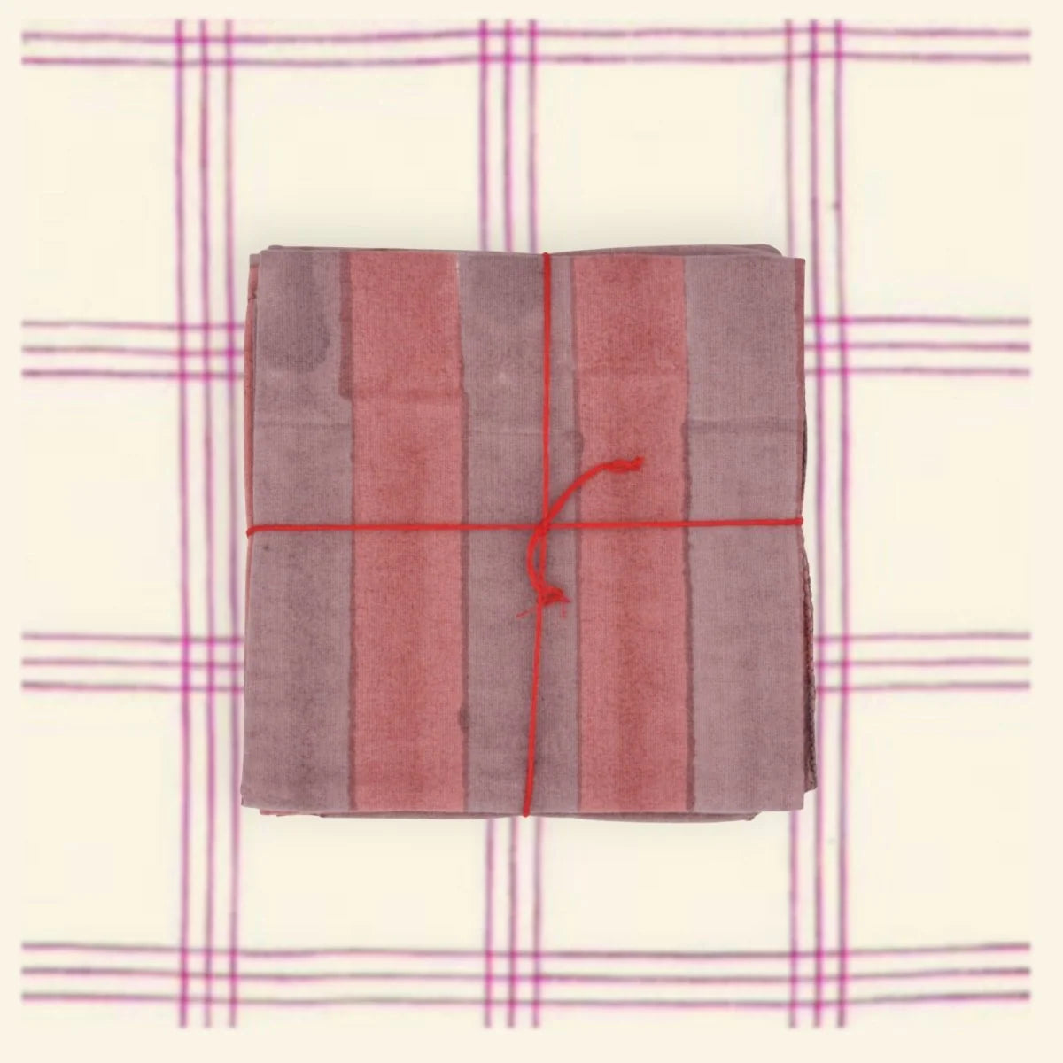Suzette Will Burlwood upcycled cotton napkins, set of 4 – view 3