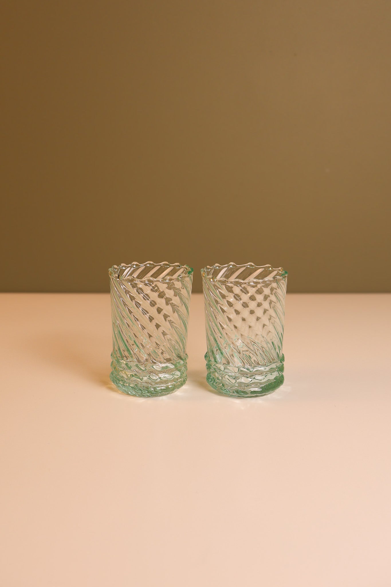Moroccan Handmade Ripple Glass – Short (Set of 4)