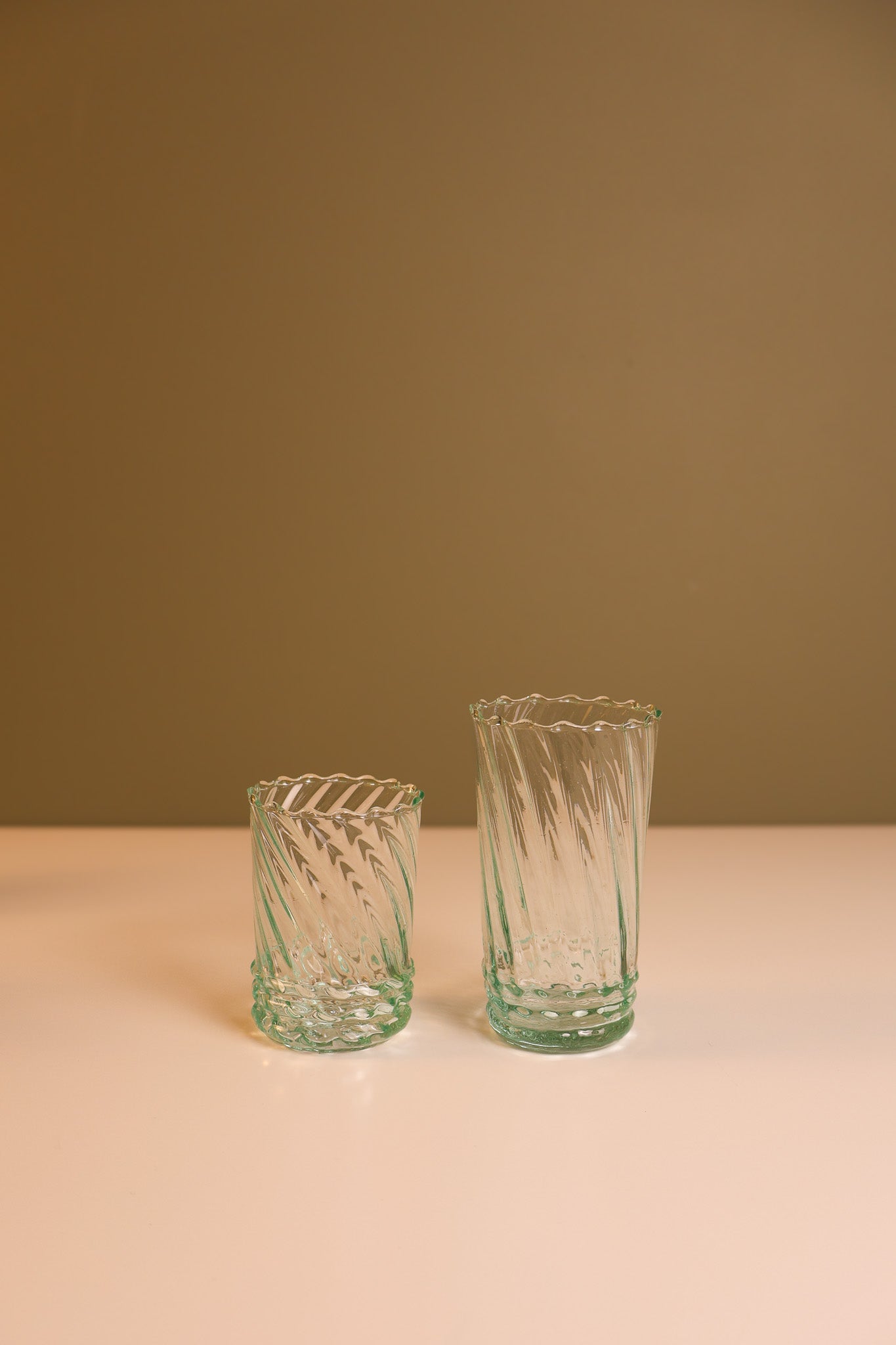 Moroccan Handmade Ripple Glass – Short (Set of 4)