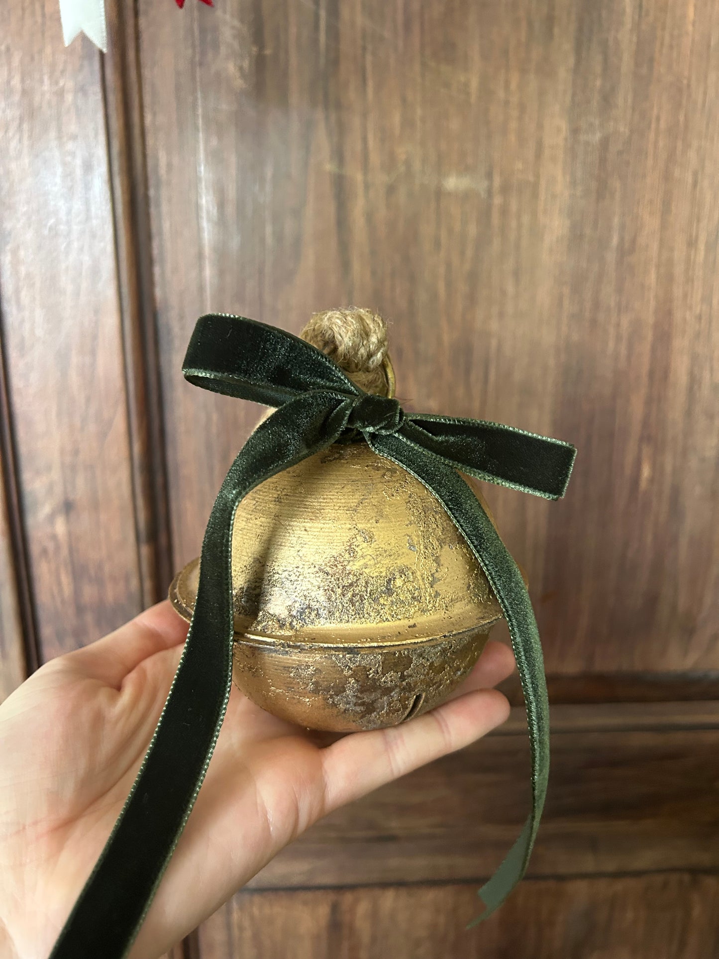 Rustic (Not So) Jumbo Round Christmas Bell