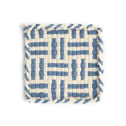 Handwoven Pot Holder - Hydrangea Blue