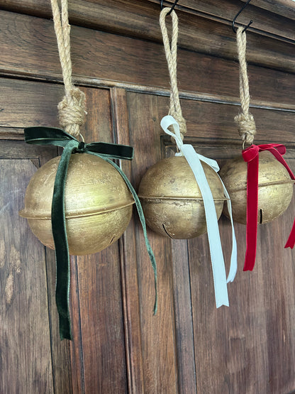 Rustic Jumbo Round Christmas Bell