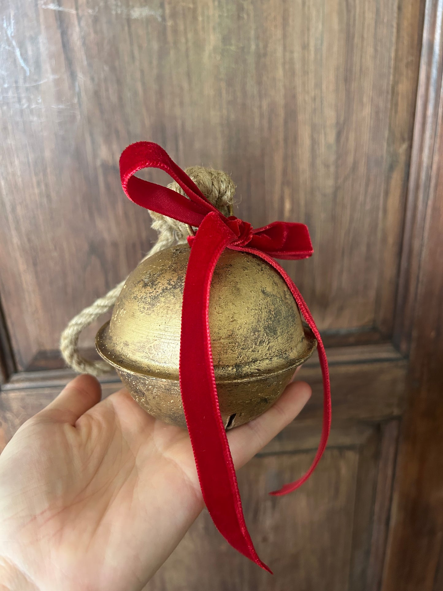 Rustic (Not So) Jumbo Round Christmas Bell