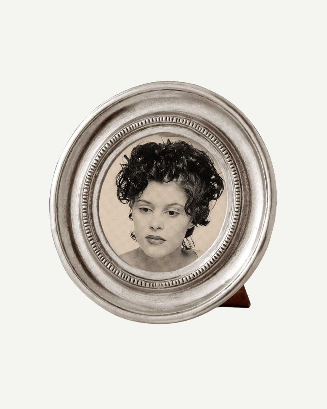 Italian Pewter Round Photo Frame