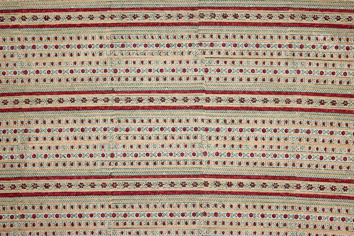 Block printed wrapping paper in Benares Festive Mix