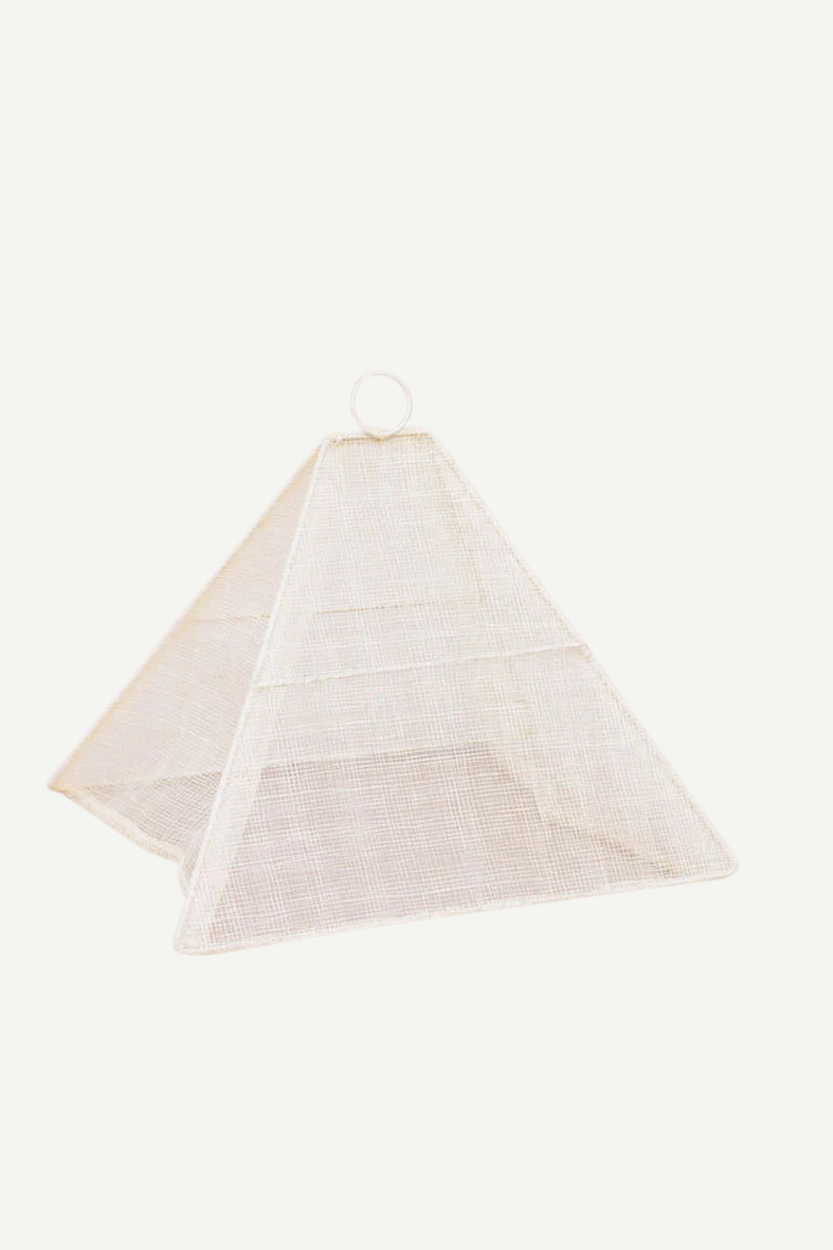 Small collapsible woven food tent cover in cream