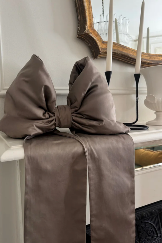 Handmade Medium Oversized Bow - Mushroom
