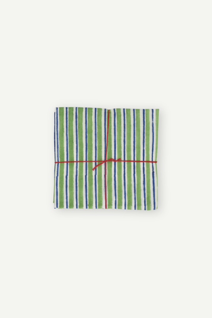 Upcycled Cotton Napkins - Lila Evergreen, Set of 4