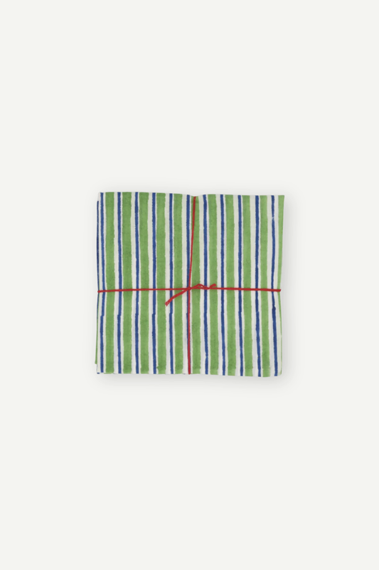 Upcycled Cotton Napkins - Lila Evergreen, Set of 4