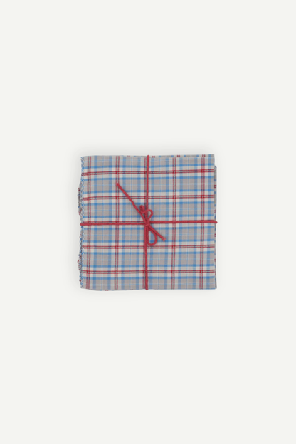 Suzette upcycled cotton napkins in Lombarde Opal print, set of 4