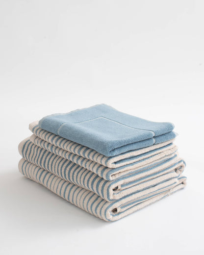 Salento Stripe Bath Sheet - Blue Haze