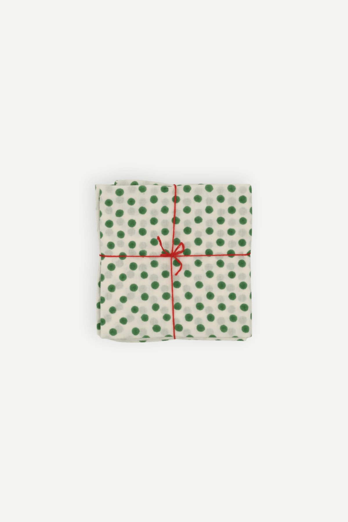 Suzette upcycled cotton napkins in Polka Juniper print, set of 4
