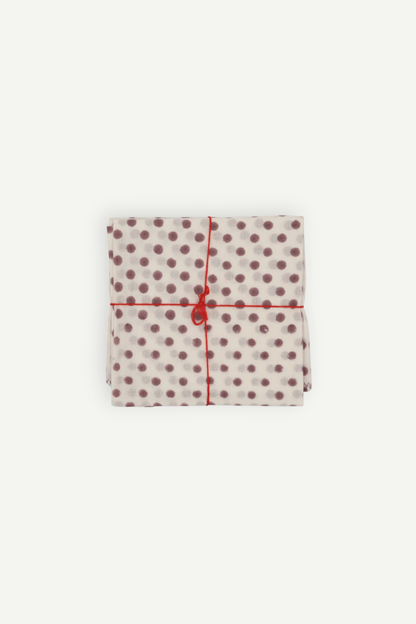 Suzette upcycled cotton napkins in Polka Zephyr print, set of 4