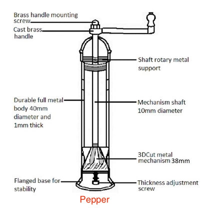 Brass Pepper Mill 104