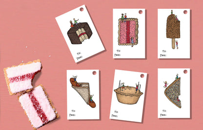 Aussie Food Gift Tags - Assorted Pack Of 6