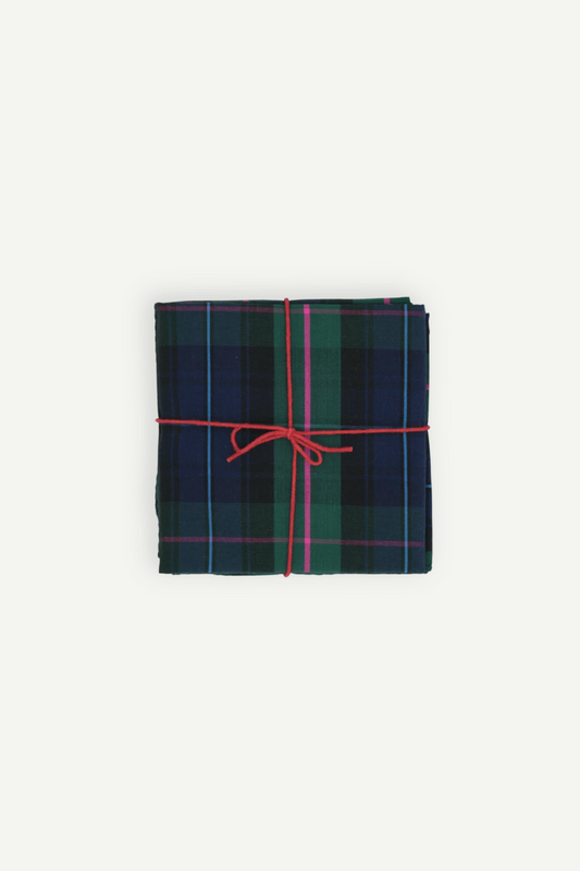 Suzette Brit Evergreen upcycled cotton napkins, set of 4 – view 3