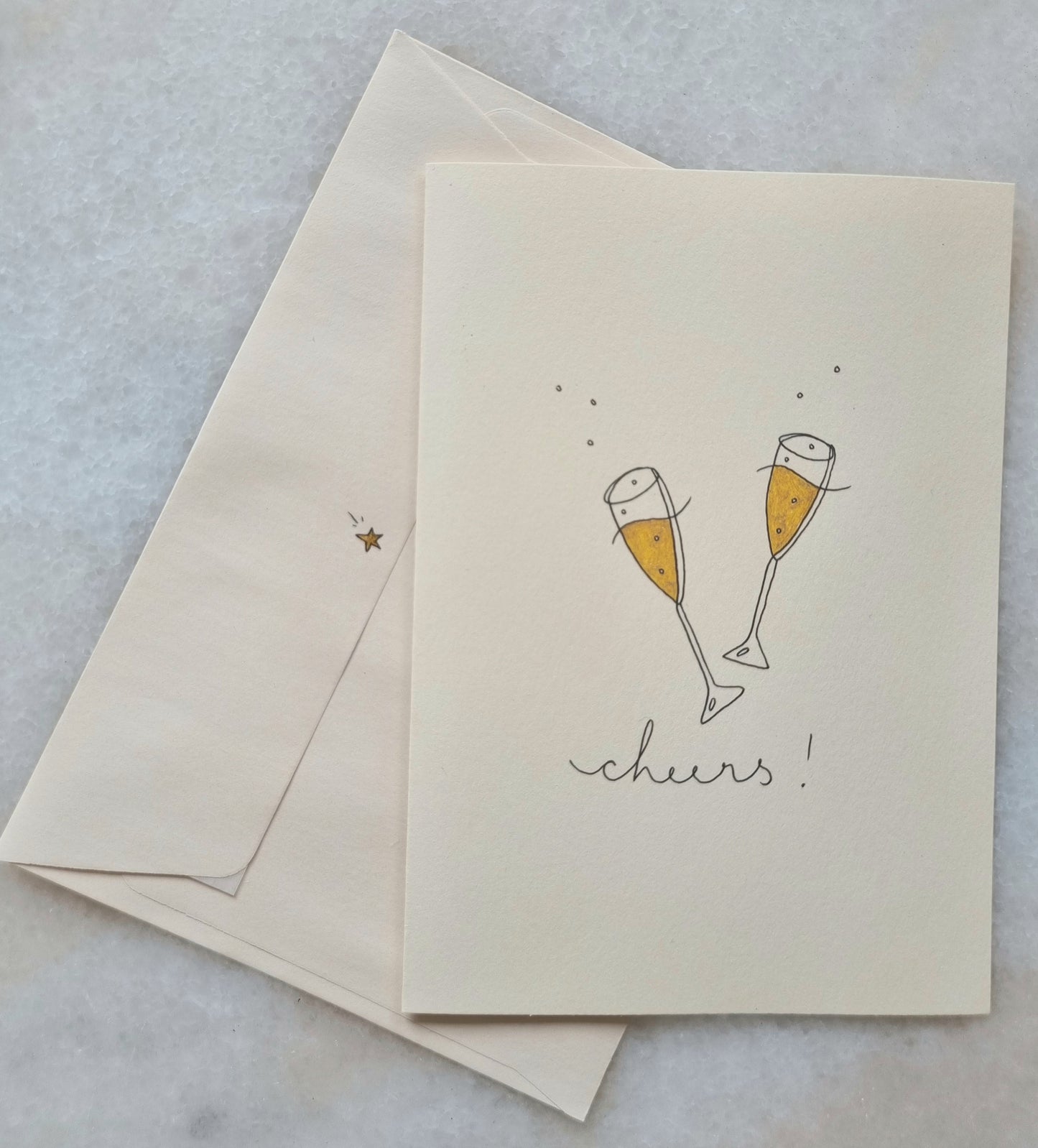 Cheers Hand Illustrated Greeting Card