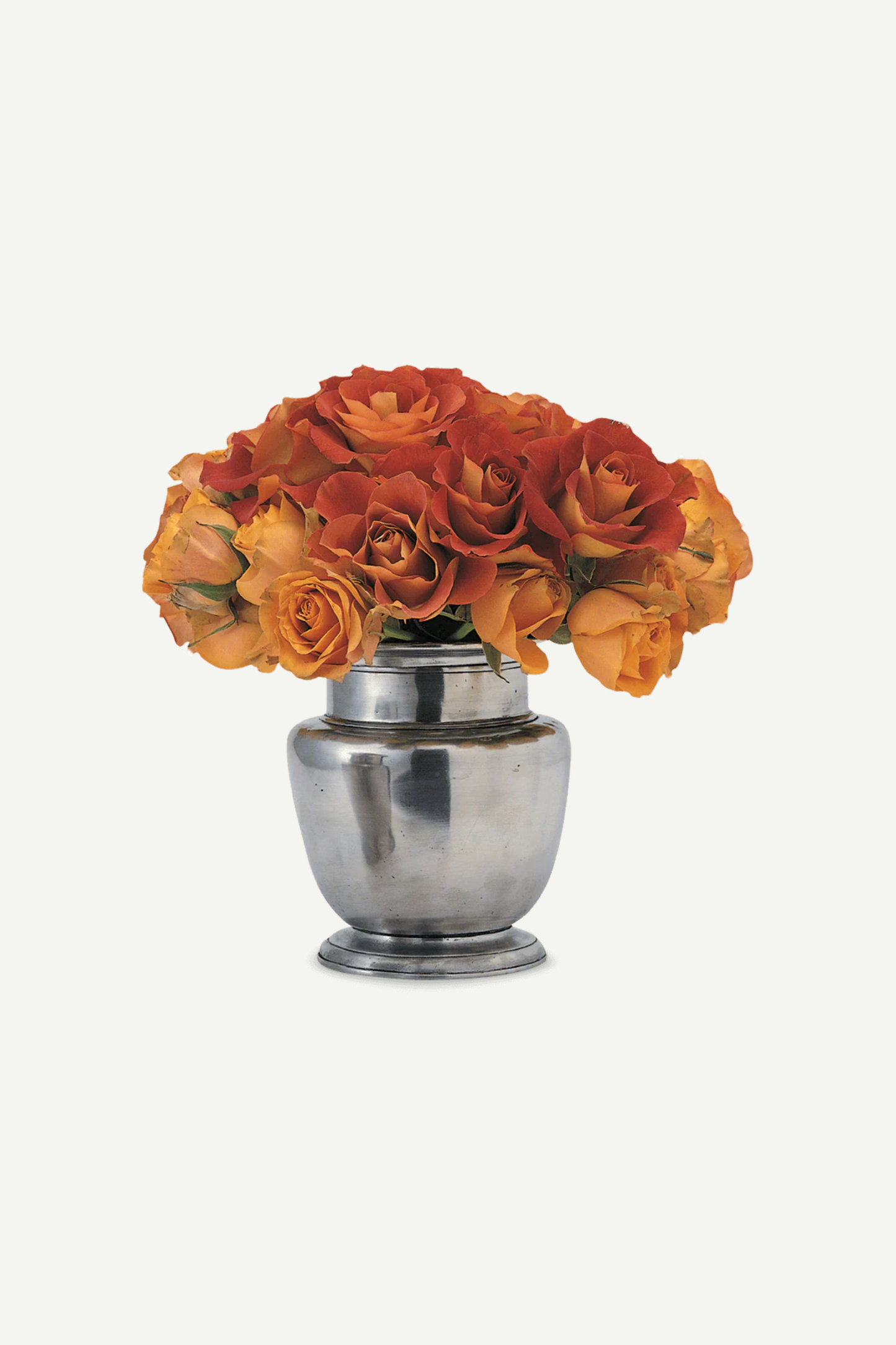 Cosi Tabellini Italian Pewter Rimmed Vase