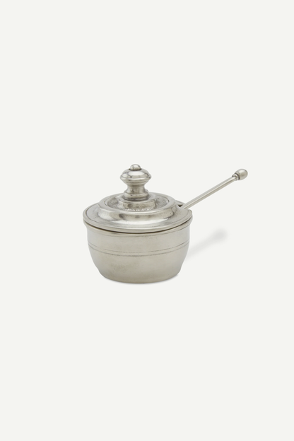 Cosi Tabellini Italian Pewter Salt Cellar & Spoon
