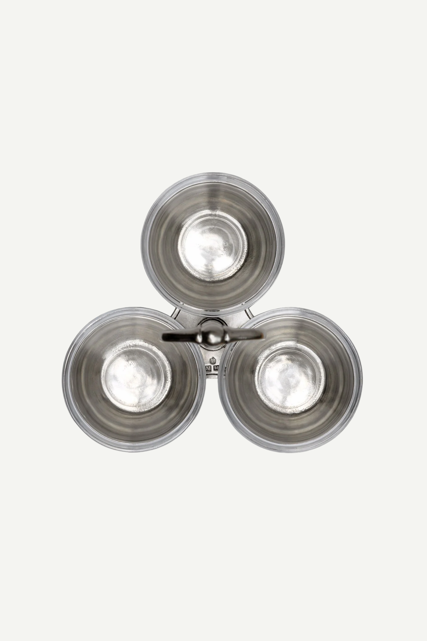 Cosi Tabellini Italian Pewter Glass Condiment Caddy
